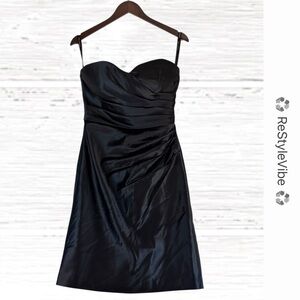 BILL LEVKOFF Women’s Size 8 Dress Strapless Formal Black Mini Length NWT